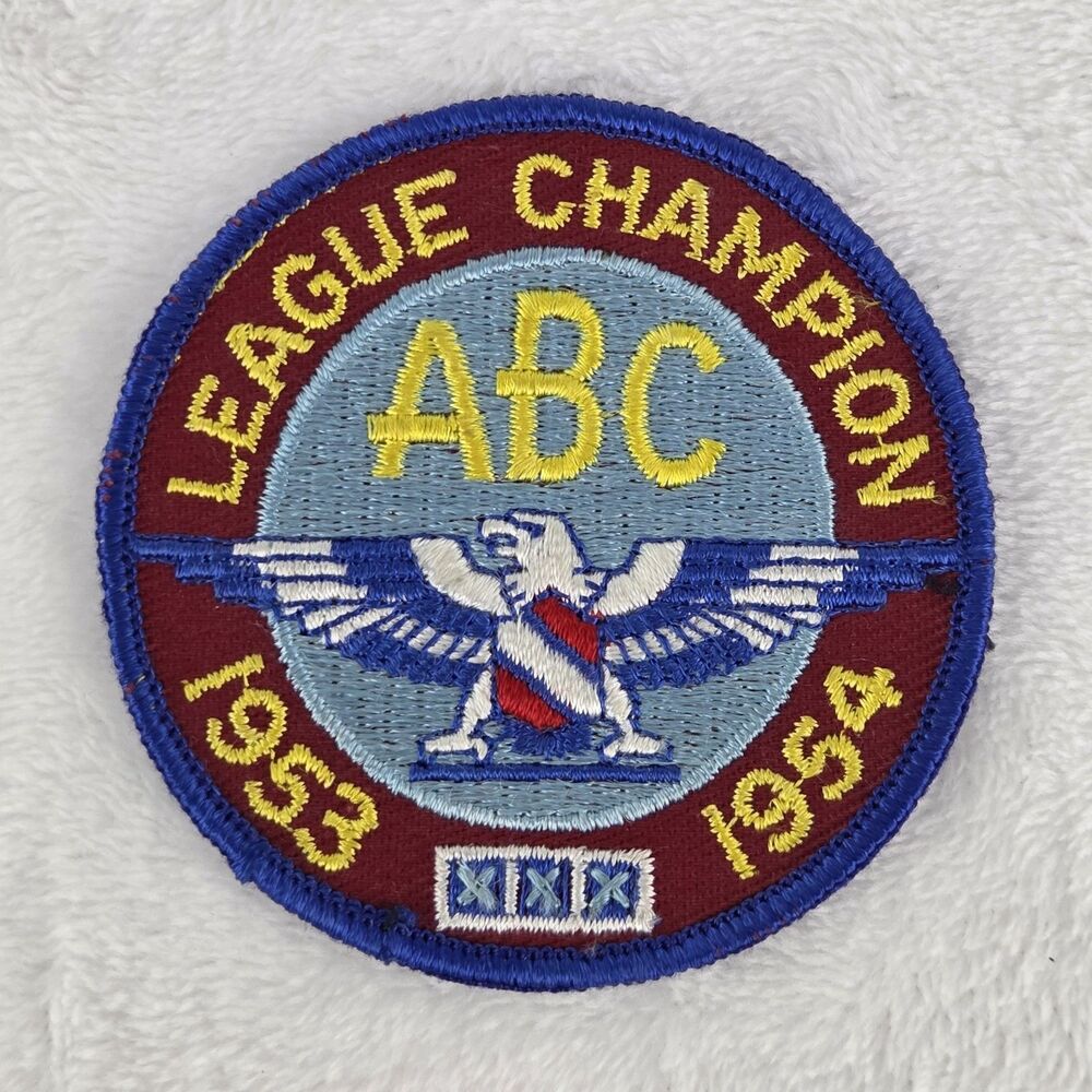 Vintage American Bowling Congress ABC League Champion 1953 1954 Patch 3" Eagle